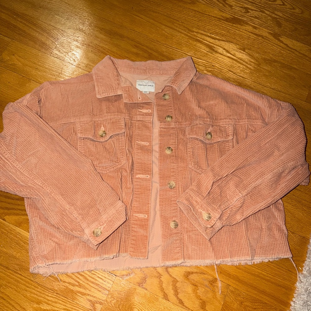 American Eagle Outfitters Peach Corduroy Shirt